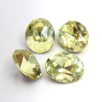 Swarovski Crystal Foiled Point Back Tin Table Cut (TTC) Fancy Stone - Oval 10x8MM JONQUIL