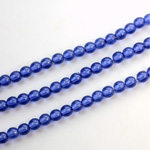 Czech Pressed Glass Bead - Smooth Round 04MM COBALT