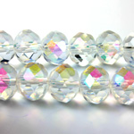 Chinese Cut Crystal Bead - Rondelle 08x10MM CRYSTAL AB