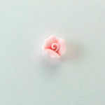 Ceramic Flat Back Flower - Rose 08MM LT PINK