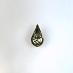 Glass Point Back Foiled Tin Table Cut (TTC) Stone - Pear 06x3.6MM BLACK DIAMOND