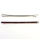 Metal Bobby Pin Flat 68MM Nickel Plated Steel