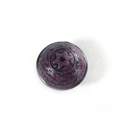 Plastic Engraved Bead - Wheel 18x15MM INDOCHINE LILAC