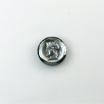 Glass Cameo Warrior - Round 13MM HEMATITE