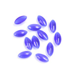 Fiber-Optic Cabochon - Navette 08x4MM CAT'S EYE ROYAL BLUE