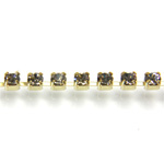 Preciosa Crystal Rhinestone Cup Chain - PP14 (SS6.5) BLACK DIAMOND-RAW