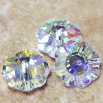 Preciosa Crystal Sew-On Stone - Flower Margarita 08MM CRYSTAL AB Unfoiled