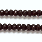 Czech Glass Fire Polish Bead - Rondelle Donut 08x5MM GARNET
