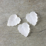 Preciosa Glass Flat Back Leaf 12MM MATTE Crystal Foiled