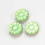 Glass Flat Back Foiled Mirror - Daisy 10MM MATTE PERIDOT