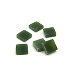 Gemstone Flat Back Flat Top Straight Side Stone - Square 06x6MM TAIWAN JADE