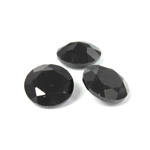 Cut Crystal Point Back Dentelle Unfoiled - Round 12MM JET