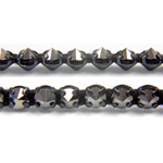 Preciosa Metal Spike Banding 1 Row - Round 15SS SILVER FLARE/BLACK