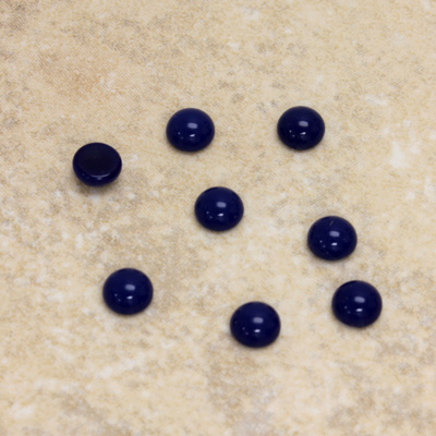 Glass Medium Dome Cabochon - Round 05MM LAPIS BLUE