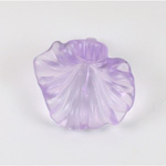 Plastic Flower Pendant with Side-Drilled Hole - 33MM SATIN LT AMETHYST