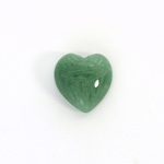 Gemstone Flat Back Carved Scarab - Heart 15x14MM AVENTURINE