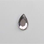 Glass Flat Back Rose Cut Fancy Foiled Stone  - Pear 13x8MM LT AMETHYST