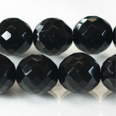 Czech Glass Fire Polish Bead - Round 18MM JET