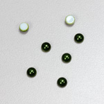 Glass Medium Dome Cabochon Pearl Spray Finish - Round 05MM HUNTER GREEN