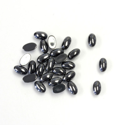 Gemstone Cabochon - Oval 05x3MM HEMATITE