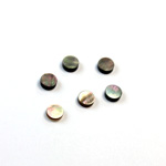 Shell Flat Back Flat Top Straight Side Stone - Round 05MM BLACK TAHITI PEARL