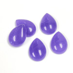 Gemstone Flat Back Cabochon - Pear 14x10MM QUARTZ DYED #16 PURPLE