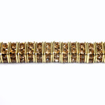 Czech Rhinestone Rondelle - Square 04.5MM LT COLORADO TOPAZ-GOLD