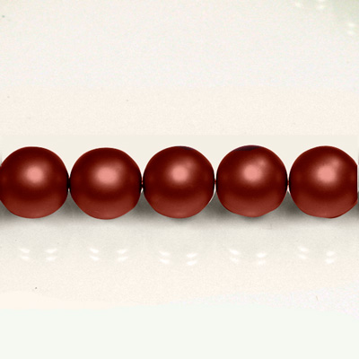 Czech Glass Pearl Bead - Round 04MM MATTE RUST 85324