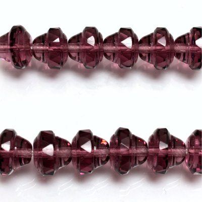 Czech Glass Fire Polish Bead - Fancy Bell 10x8MM AMETHYST