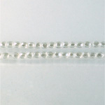 Czech Glass Pearl Faceted Fire Polish Bead - Round 03MM WHITE ON CRYSTAL 78402