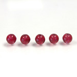 Czech Glass Lampwork Bead - Round 06MM FLAWED RUBY