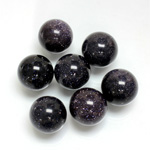 Man-made No-Hole Ball - 12MM BLUE GOLDSTONE