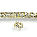 Czech Rhinestone Rondelle - Round 05MM CRYSTAL-RAW