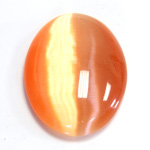 Fiber-Optic Cabochon - Oval 40x30MM CAT'S EYE PEACH