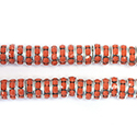 Preciosa MAXIMA Rhinestone Rondelle - Round 07MM CORAL-SILVER