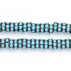 Preciosa MAXIMA Rhinestone Rondelle - Round 07MM TURQUOISE-BLACK