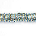 Preciosa MAXIMA Rhinestone Rondelle - Round 12MM AQUA-GOLD