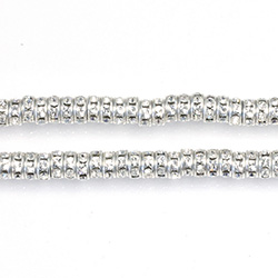 Preciosa MAXIMA Rhinestone Rondelle - Round 04.5MM CRYSTAL-SILVER