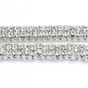 Preciosa MAXIMA Rhinestone Rondelle - Square 08MM CRYSTAL-SILVER