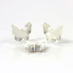German Glass Flat Back Foiled Mirror - Butterfly 9MM MATTE CRYSTAL