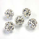 Czech Crystal Rhinestone Ball - 08MM CRYSTAL-SILVER