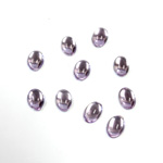 Plastic Flat Back Foiled Cabochon - Oval 06x4MM LT AMETHYST