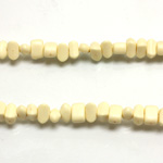 Plastic Bead - Opaque Color Irregular Chip MATTE IVORY