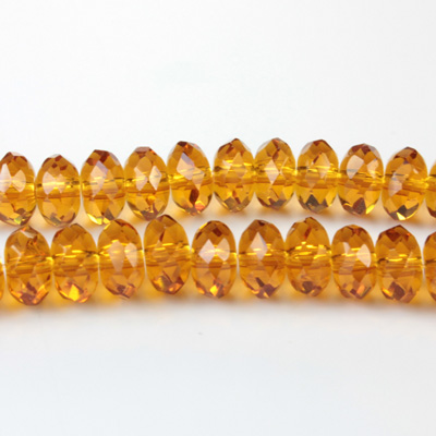 Chinese Cut Crystal Bead - Rondelle 04x6MM TOPAZ