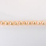 Czech Glass Pearl Bead - Round Faceted Golf 4MM LT ROSE 70424