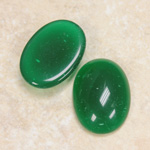 Glass Medium Dome Cabochon - Oval 25x18MM CHRYSOPHRASE