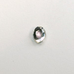 Glass Flat Back Rose Cut Faceted Foiled Stone - Oval 08x6MM CRYSTAL