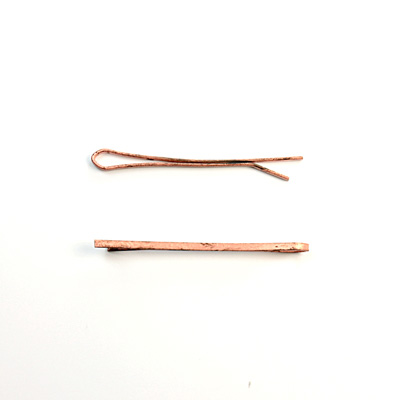 Metal Bobby Pin Flat 39MM Copper Coated Steel