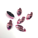 Plastic Flat Back Foiled Cabochon - Navette 15x7MM ROSE