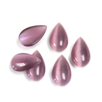 Fiber-Optic Cabochon - Pear 13x8MM CAT'S EYE PURPLE